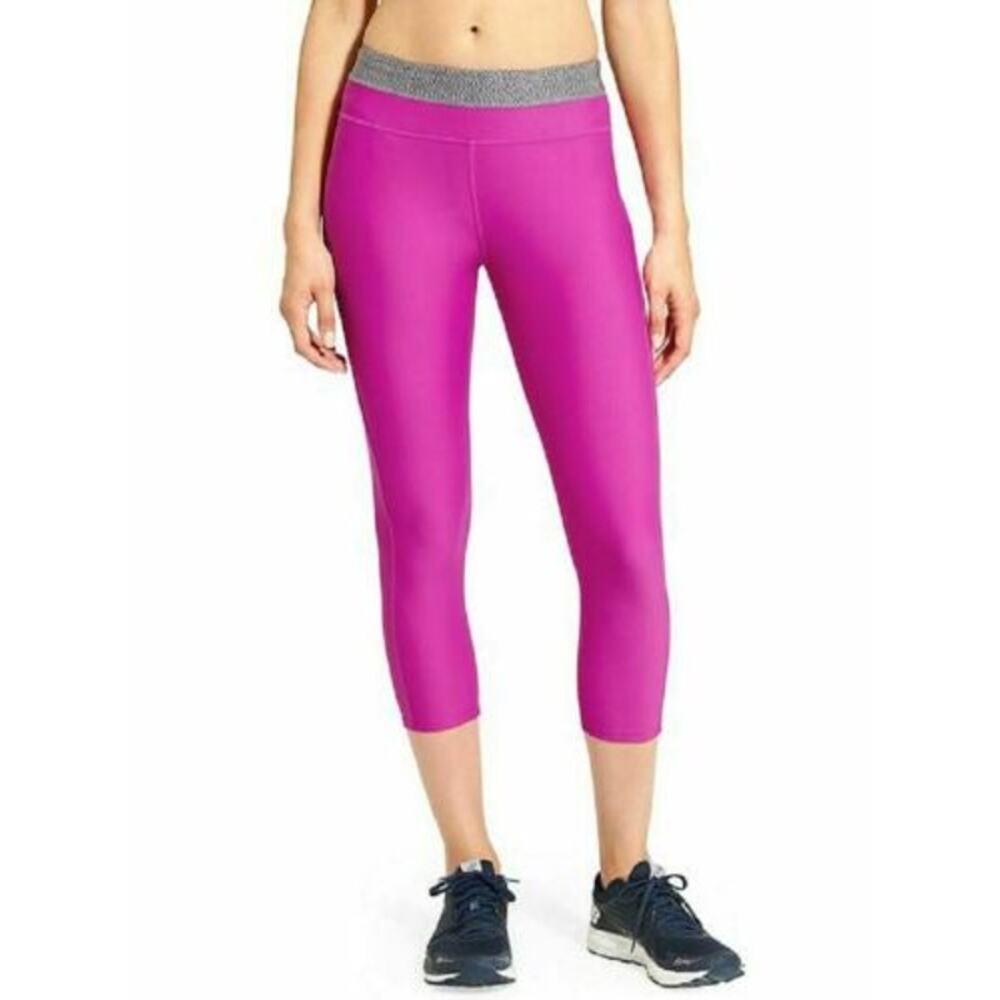 Athleta Pink Capri XL‎ Yoga Fitness Pants size XL Circuit Preppy Activewear